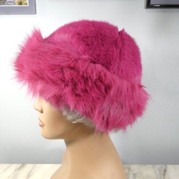 Elegant! Fabulous Fashionable Faux Fur Dark Pink Warm Hat main image 6